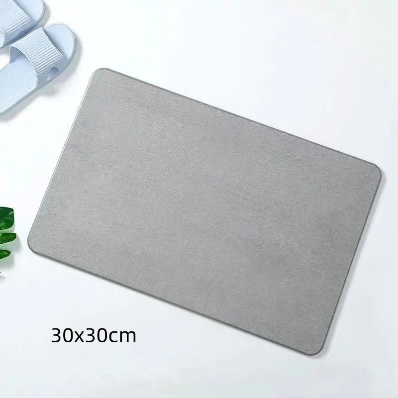 Solid Color Natural Diatom Mud Foot Mat Toilet Bathroom Door Non-slip Floor Mat Quick Dry Sbsorbent Mat