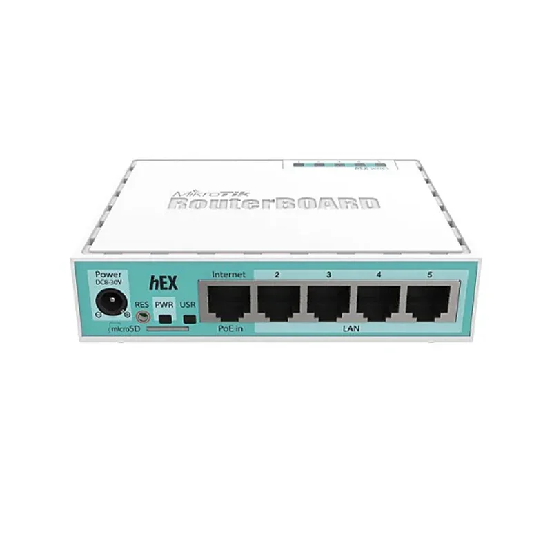 MikroTik Gigabit Ethernet Router hEX RB750Gr3 Supports 5 10/100/1000 Mbps Ethernet Ports