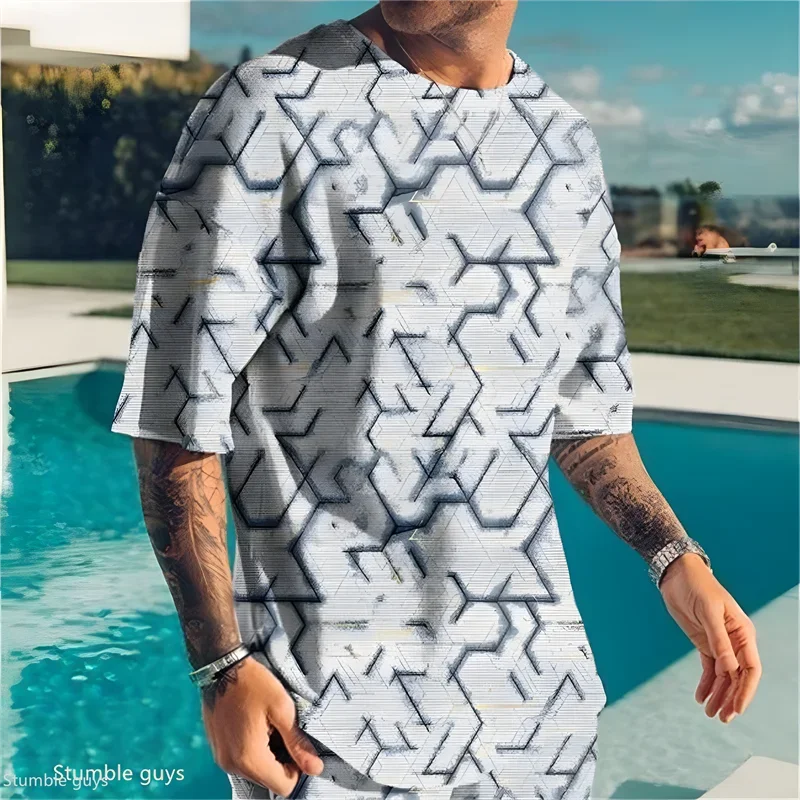 Sommer Herren Übergrößen Streetwear T-Shirt Anime-Inspiriert Locker Geschnitten Kurzarm Atmungsaktiv Weich Übergroßes Sport-Trikot