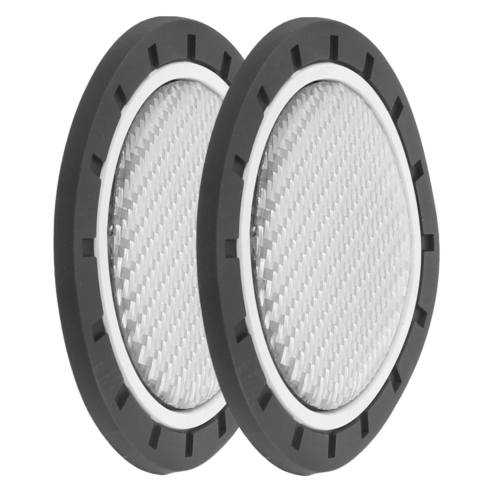 

2Pcs Car Holder Coaster Carbon Fiber Non Slip Water Resistant Easy Clean Accessories Car Cup Holder Coaster Stylish Decor
