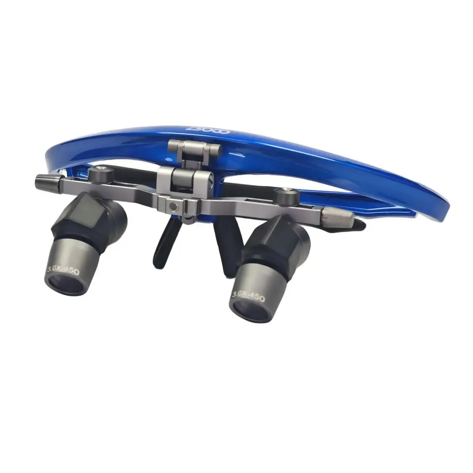 

Dental Surgical Loupes 45 Degree with Wireless LED Headlight Touch Sensitive Brightness Adjustable PD Magnifier 3X 4X 5X 6X