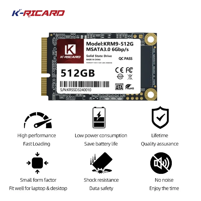 محرك الأقراص الصلبة الداخلي K-ricard عالي السرعة MSATA SSD HDD لترقية النظام - محرك الأقراص الصلبة 240 جيجابايت 128 جيجابايت 256 جيجابايت 512 جيجابايت #5