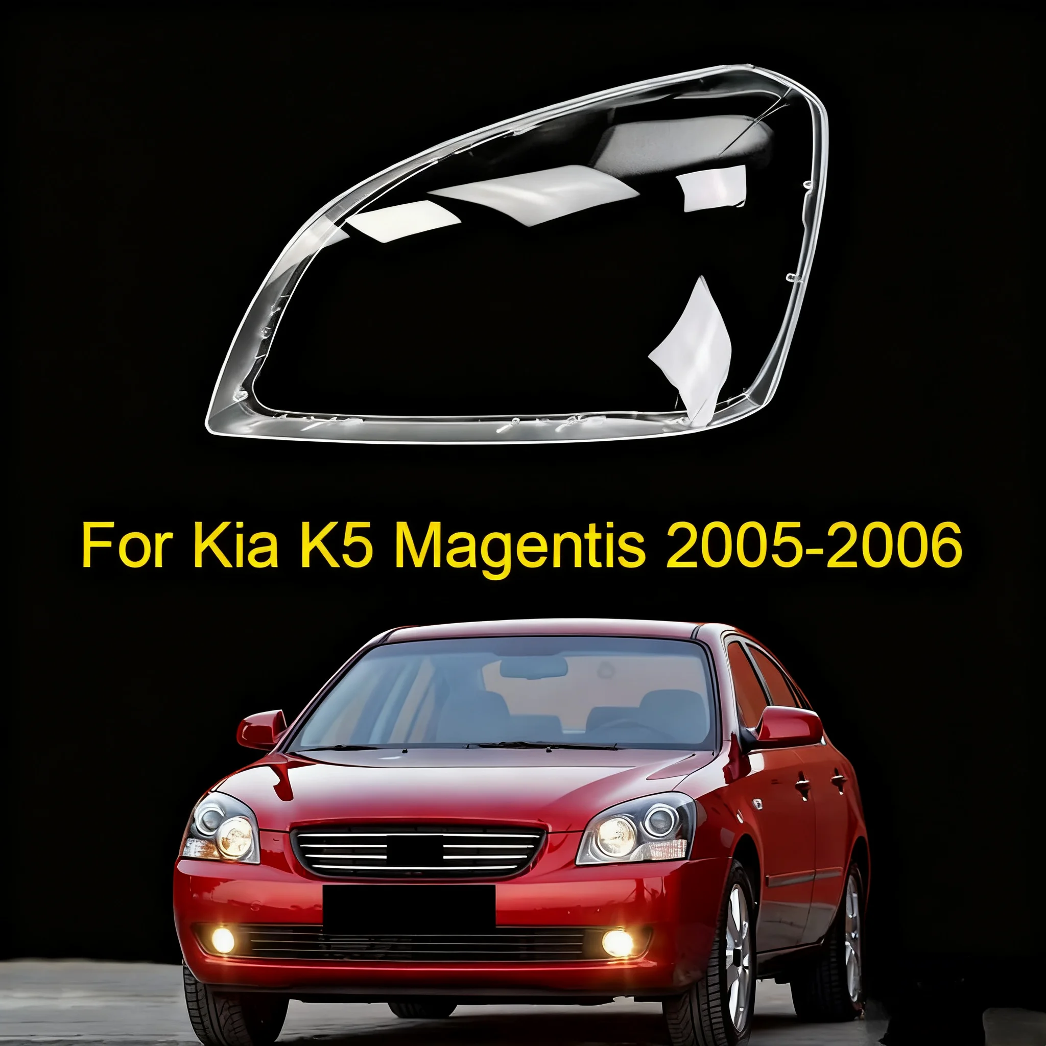 Capa de farol para kia magentis optima k5 2005 2006, capa de vidro para luz de carro, lente de substituição, abajur transparente