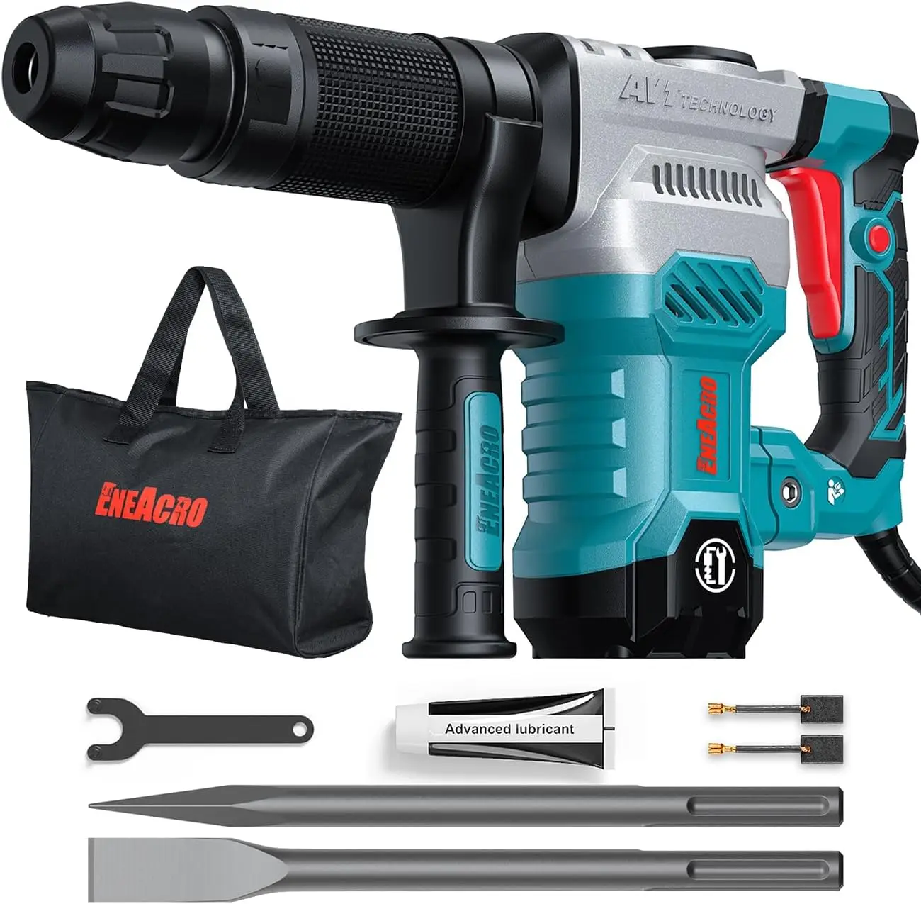 

SDS-Max Demolition Jack Hammer for Concrete, Lightweight 11 Amp Electric Demo Chipping Hammer，Aluminum Alloy Shell, Vibration Co