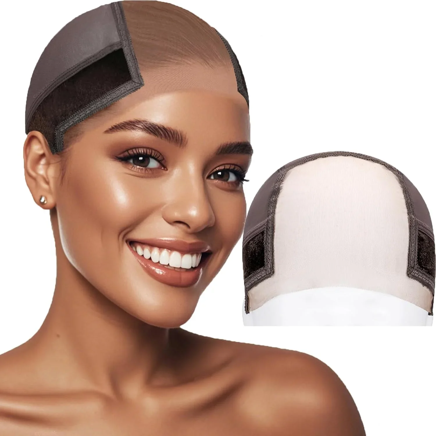 

Lace Wig Grip Cap For Women 4x5inches Transparent Swiss HD Lace Front For Wigs Non-slip Adjustable Elastic Headband with Velcro