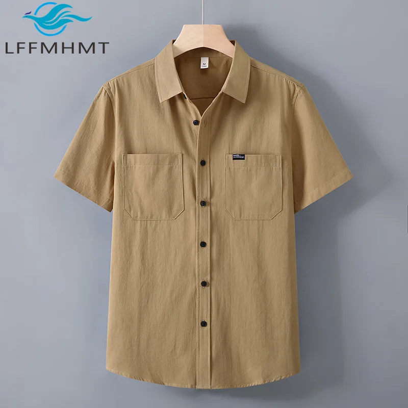 1512 Premium Japan Style Summer Fashion Men's Short Sleeve Casual Shirt Loose Casual Workwear Handsome Daily Blouse Tops