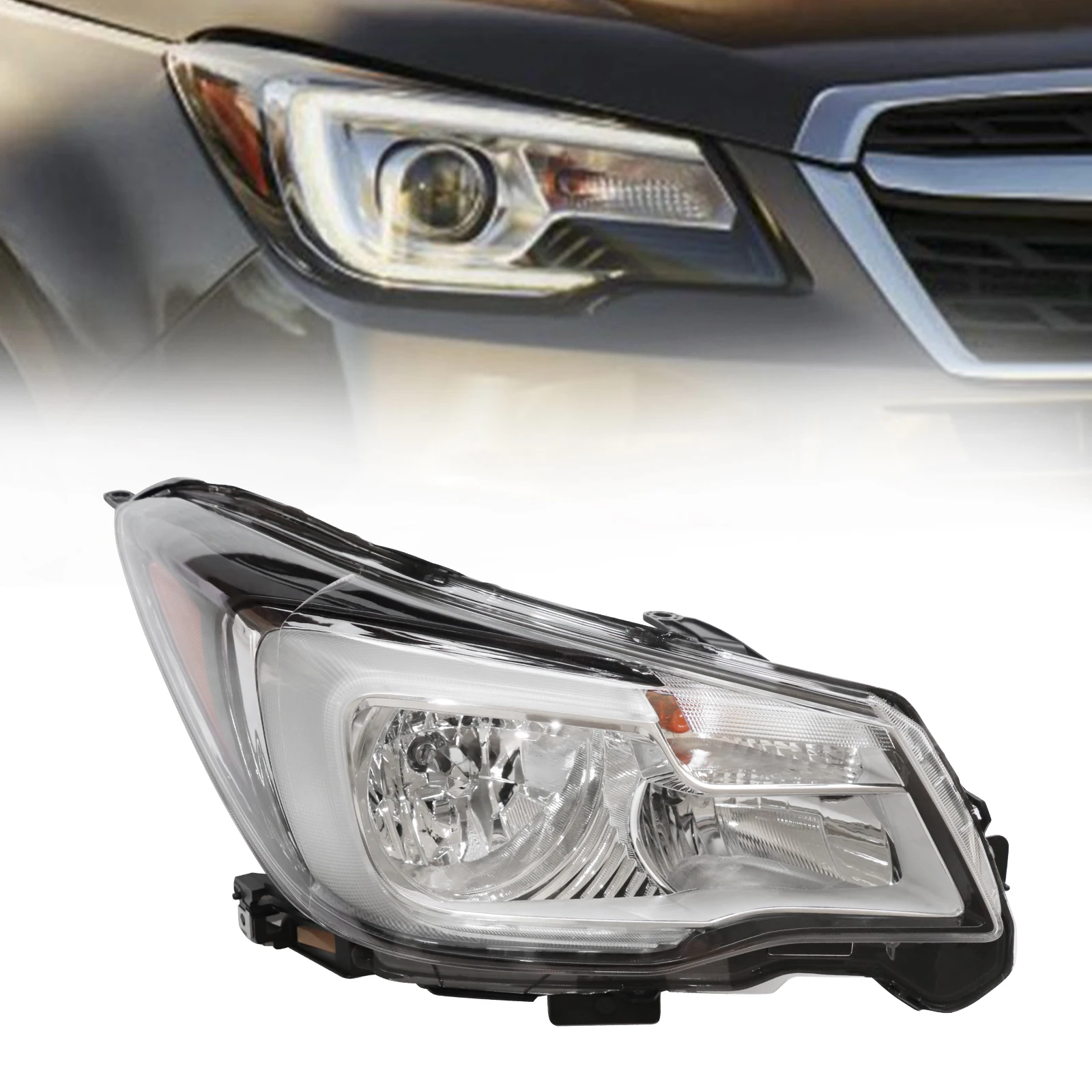 

High-Performance Halogen Headlight Lamp Assembly for 2017-2018 Subaru Forester - RH Passenger Side Direct Fit Replacement