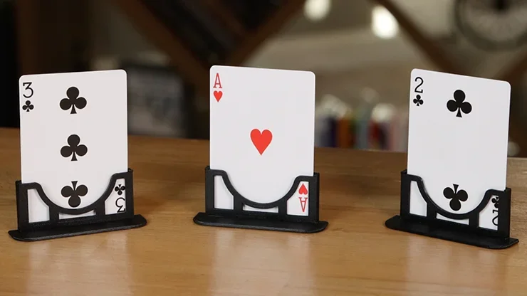 Three Cards Monte Stand by Jeki Yoo (Gimmicks and Online Instruction) Card Magic and Trick Decks Close Up Performer Magic Props