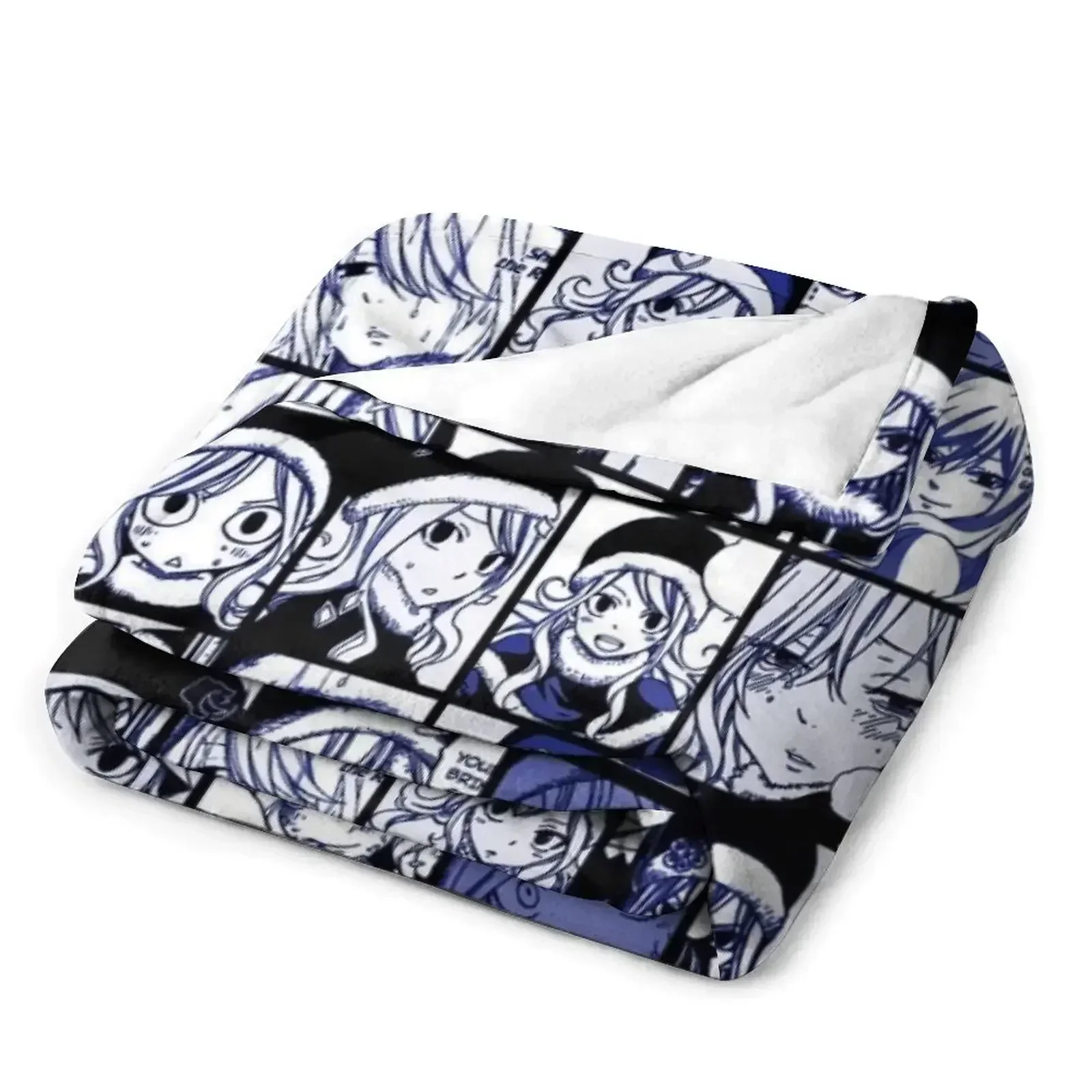 Juvia Lockser - FT manga panel collage Throw Blanket halloween Single Stuffeds blankets and throws Baby warm winter Blankets view 3