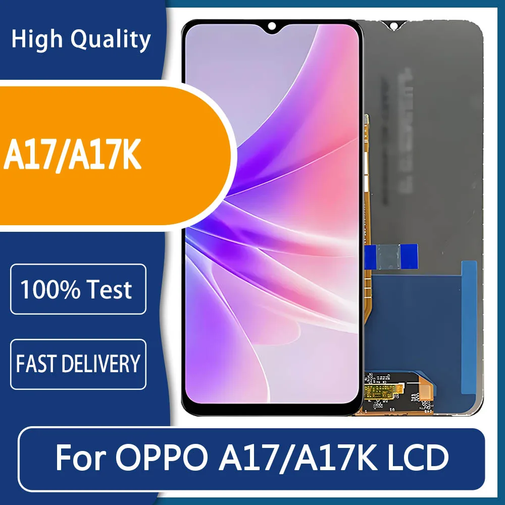 

Высокое качество 6,56 "для OPPO A17 4G CPH2477 ЖК-дисплей с цифровым преобразователем сенсорного экрана в сборе для OPPO A17K 4G CPH2387, запасные части для ЖК-дисплея