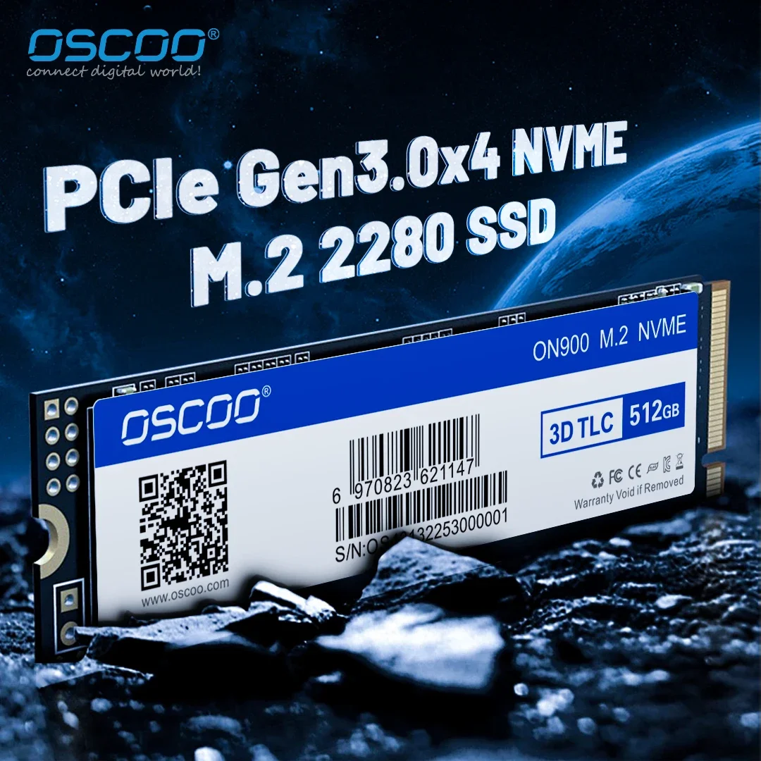 

OSCOO 5/1PCS Nvme M.2 PCIe3.0*4 SSD M.2 2280 Internal Hard Disk Fast Read Write M2 SSD 512GB Solid State Hard Disk for Laptop