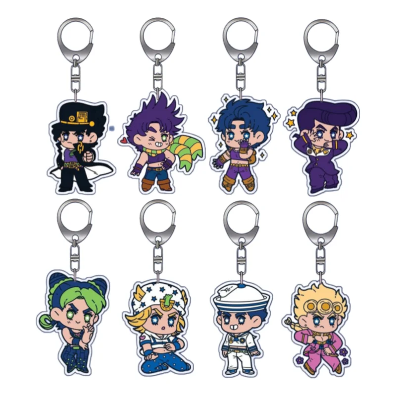 

6Cm Acrylic Keychain for Steel Ball Run Johnny Joestar Cartoons Backpack Decoration Pendant Cute Anime Merchandise Fan Gift Toy