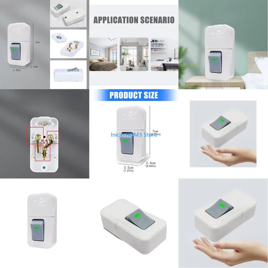 A5YD 6A 250V Stainless Steel Bedside Switches for Controlling High Load Electronics With Ease Suitable for Elderly Impaired