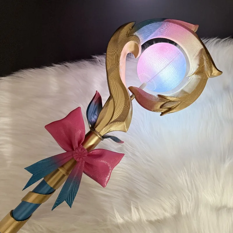 

Hyacine Cosplay Game Honkai Star Rail Hyacinthia Staff 3D Printing Glowing Magic Wand Role Play Props Accessories Women