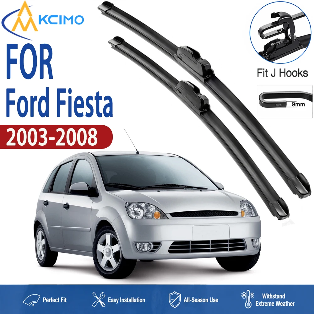 22+16 Car Front Wiper Blade For Ford Fiesta 5 2003-2008 U-type Boneless Wiper Quiet Durable Clear View Automotive Wipers