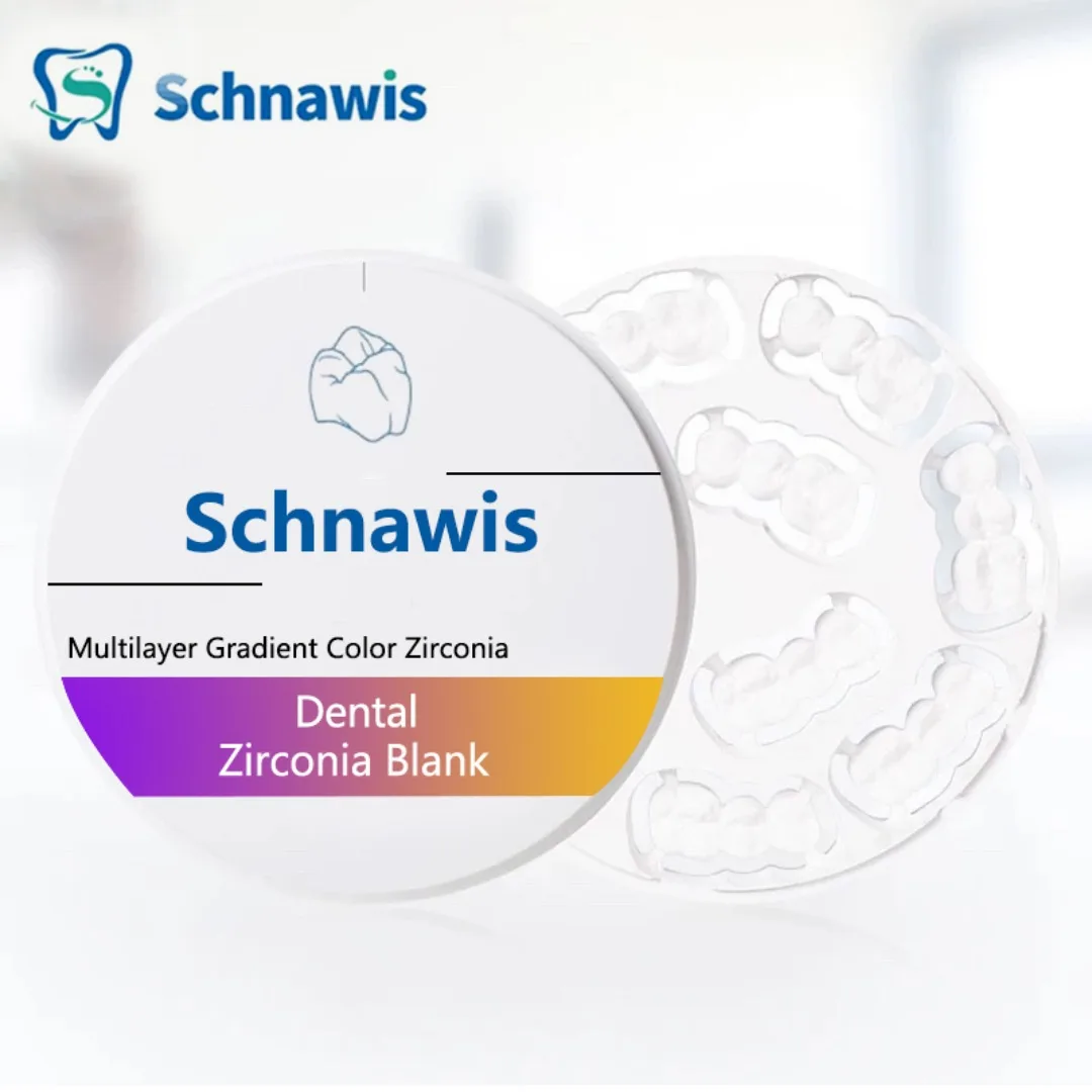 Dental Multilayer Gradient Color Zirconia Blocks All Ceramic Material for Oral Restoration Cad-Cam Milling System