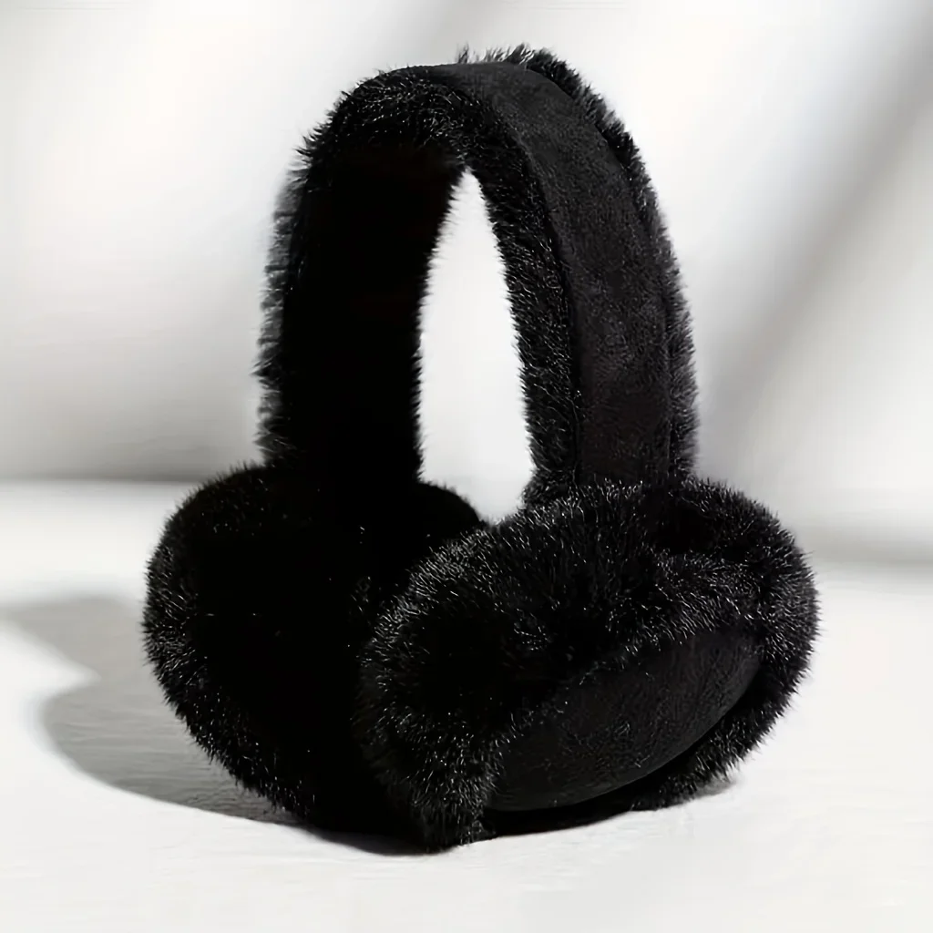 Soft & Cozy Classic Suede Plush Ear Warmers - Non-Slip Foldable Earmuffs for Men & Women Perfect Gift for Christmas