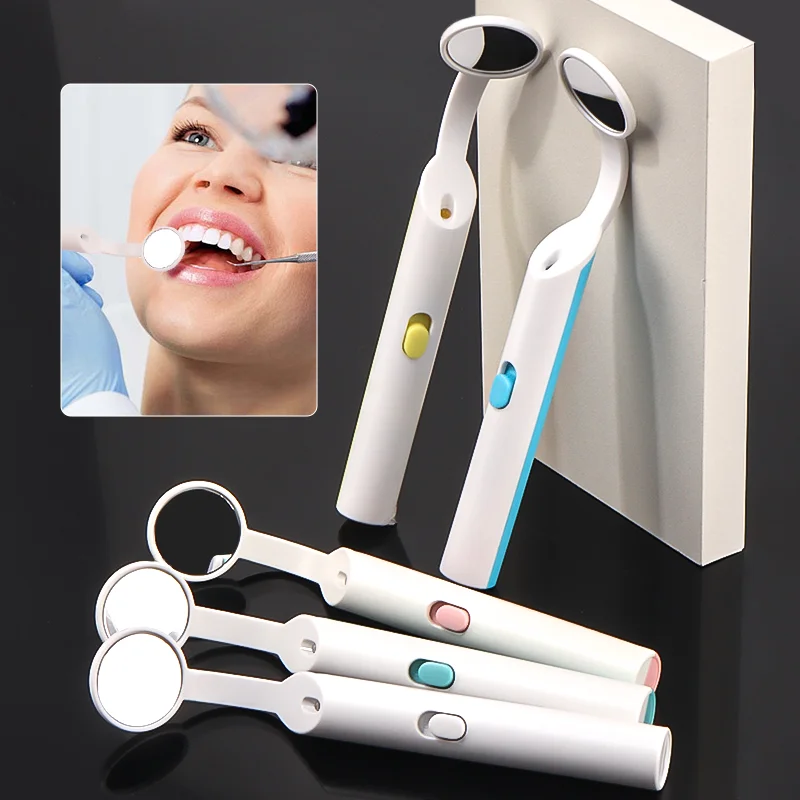 LED Licht Dental Spiegel Mund Zähne Untersuchung Stomatoskop Oral Untersuchung Spiegel Überprüfung Multi-funktionale Tragbare Werkzeuge
