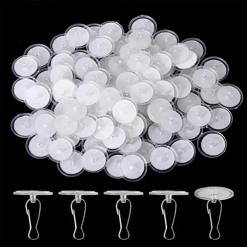 Adhesive Ceiling Hooks 50Pcs Plant Hooks Practical Hooks Christmas Wedding Decoration Balloon Storage Display