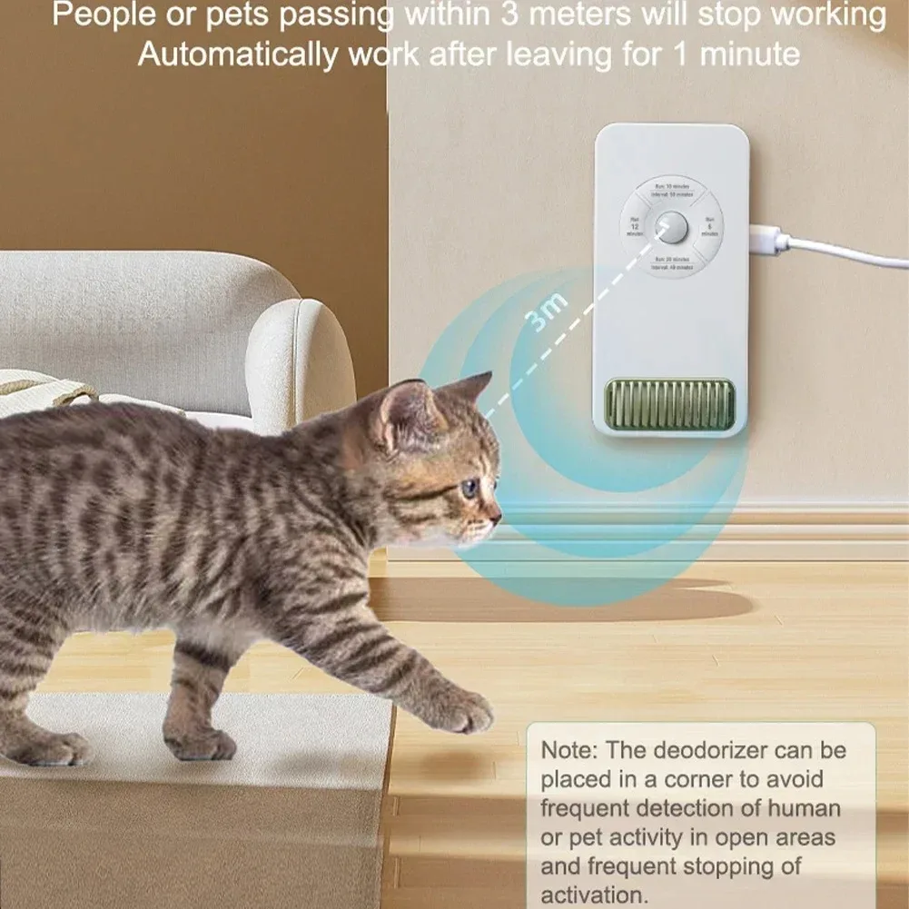 Smart Sensor Odor Air Purifier For Cats Litter Box Deodorizer Dog Toilet Rechargeable Air Cleaner Pets Refrigerator Deodorizer