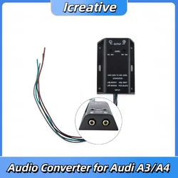 Audio Converter for Audi A3/A4 Car Audio RCA Speaker Converter Adapter High To Low Level Output Bass Audio Adapter WireAmplifier