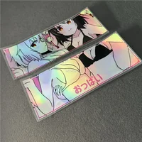 Waterproof Vinyl Decal for Motorcycle HelmetBody Window Anime Bikini Girl Laser Sticker 2