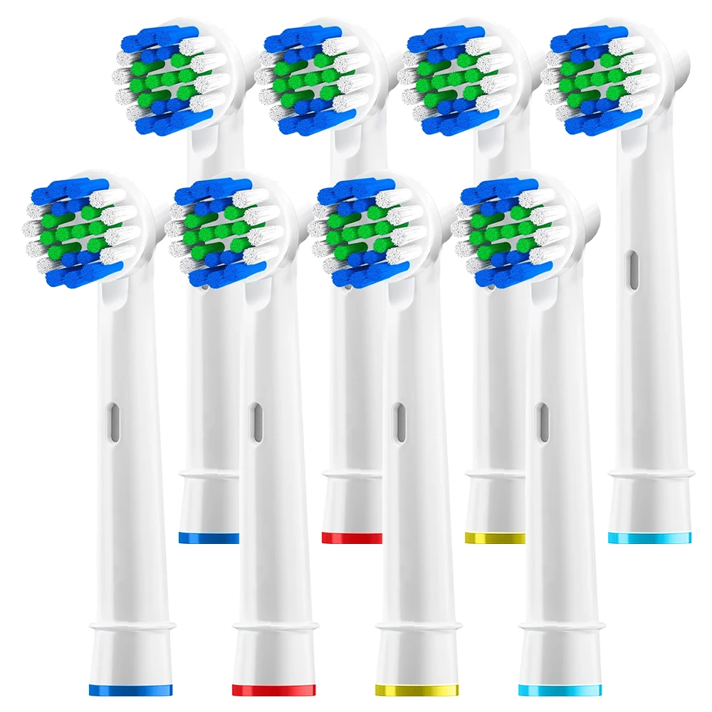 8x Cabeçotes de Escova Substituíveis Rotativos Compatíveis com Escova de Dentes Elétrica Oral B, Cabeçote de Escova com Cerdas Médias para Pro 1000/100