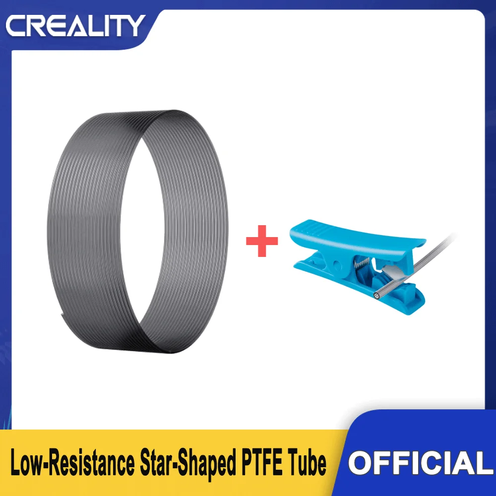 

Creality Low Resistance Star Shaped PTFE Tube 4M Ultra-Smooth Flow Heat-Resistant Enhanced Durability 3D Printer Accessories