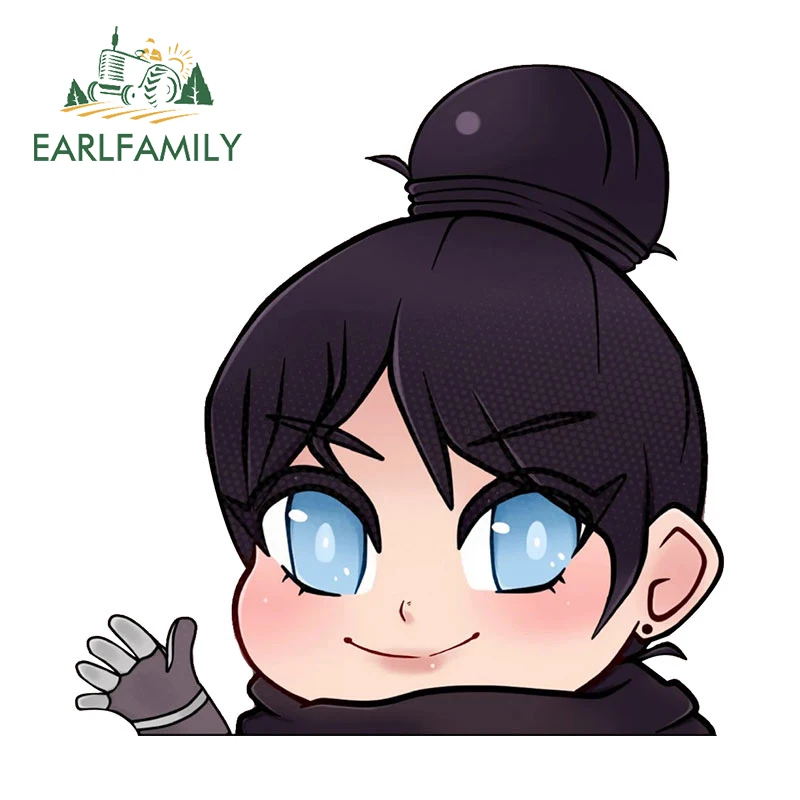 

EARLFAMILY Apex Cute Chibi Car Stickers Waterproof Scratch-Proof Decal Creative Laptop Rearview Mirror Caravan Decor Car Label