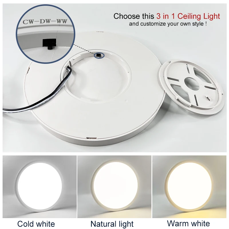 MANVIV 0.9-inch ultra-thin suction LED ceiling light AC 100-240V 14W 24W 34W 44W living room bedroom hallway ceiling light