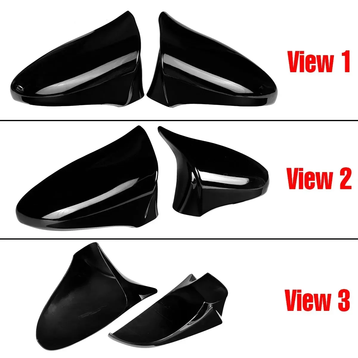 Pair Car Side Rearview Mirror Cover Cap For LEXUS IS ES GS LS CT RC F-Sport LHD 2014-2020 M Style Rear View Mirror Cap Body Kit