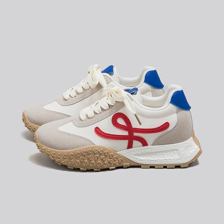 De Xun Korean version thick soled short retro versatile casual sports with height increasing dad shoes