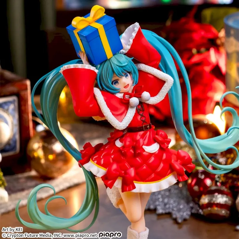 SEGA Original Genuine VocaloidPiapro Characters Hatsune Miku Luminasta Christmas 2024 Ver 19cm Model Toy Figures Cute Xmas Gifts