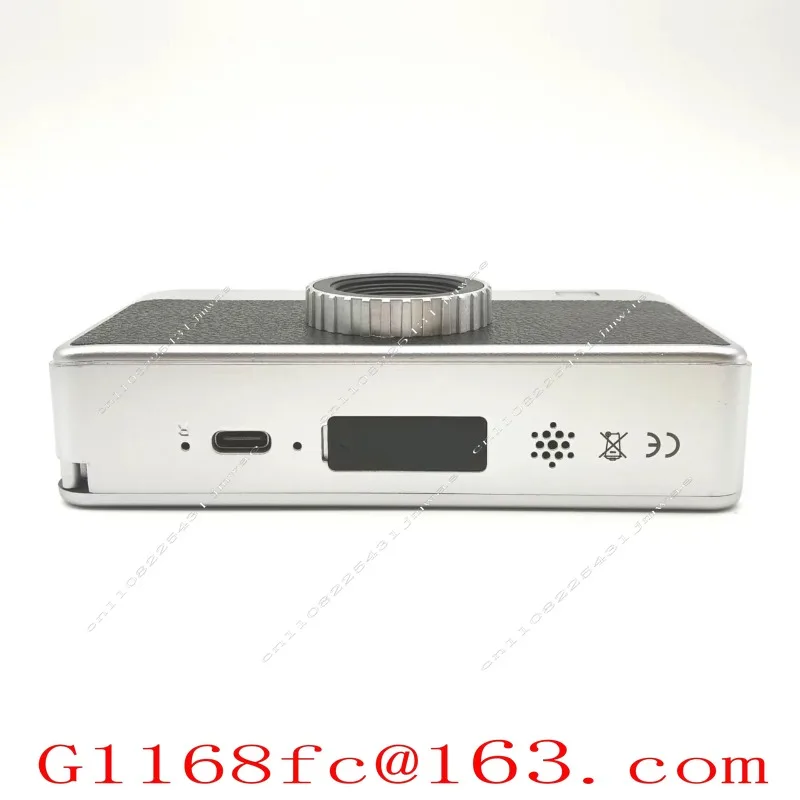 Silver Black Retro Screenless Digital High-definition Video, Type-C Charging,