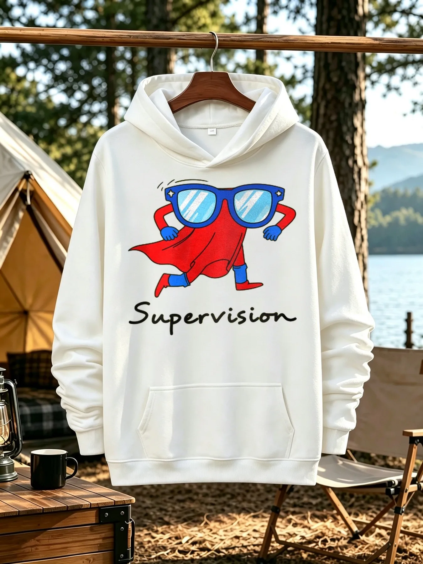 Men's Crew Neck Sweater, Daily Casual Outdoor Wear, Cold Superhero Glasses Pattern Jumper, Classic Trend Regular Version Top, Suitable for Autumn and Winter Daily Parties and Weekend Activities
