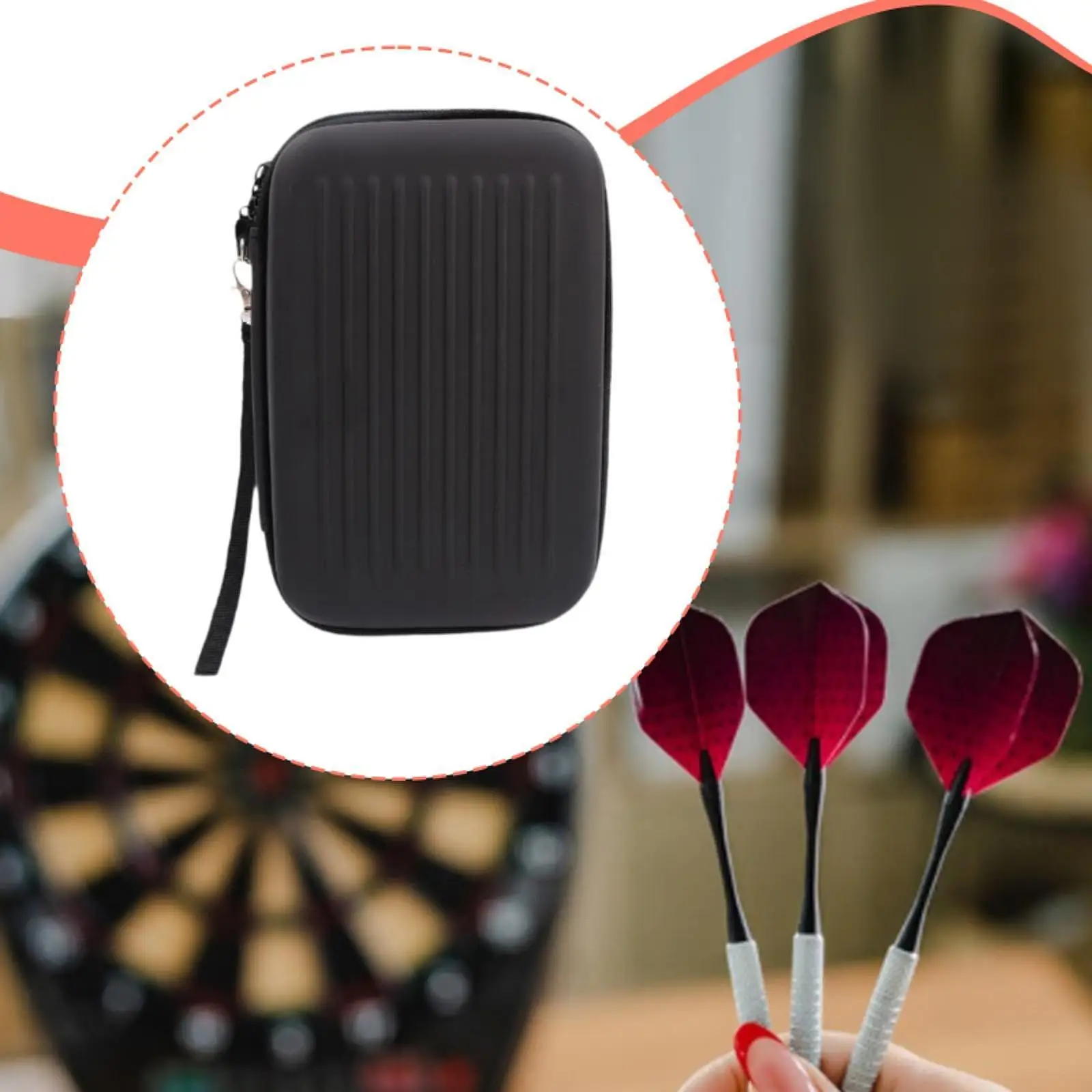 

Waterproof Storage Bag Carrier Portable for , Tips, Shafts Compact Dust Resistant 6 Compartments Organizer