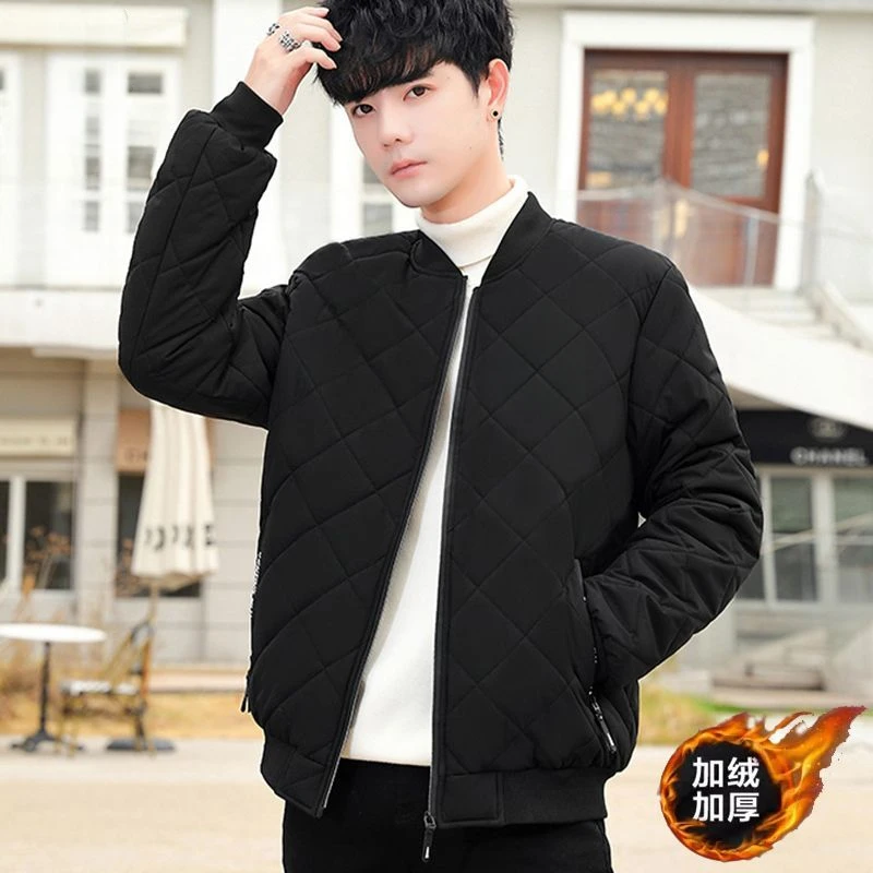 الراقية الرجال الملابس الخريف الشتاء سترة الصوف الدافئة يندبروف ملابس خارجية سحاب أكمام طويلة معطف سترات رجالي سترة جديدة #4