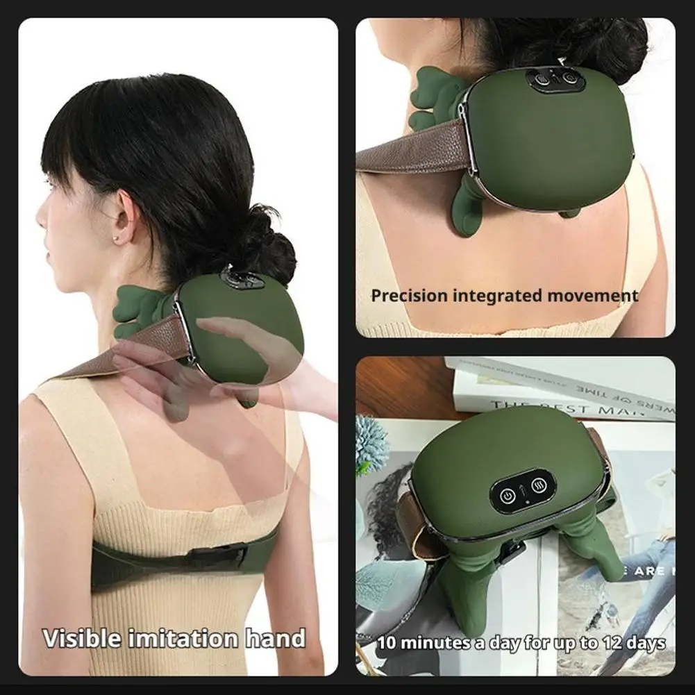 

4 Kind Bionic Neck Shoulder Massager Heated Back Massagers Electric Kneading Muscles Massage Pillow Neck Waist Leg Body 3-Level