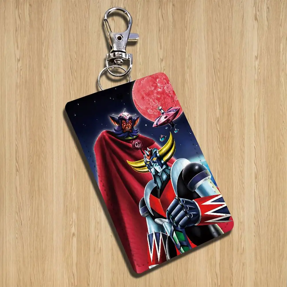 합금 UFO Goldorak Grendizer 키체인 홀더 지하철 은행 카드 버스 케이스 배지 홀더 지갑 카드 질감 패턴에 적합