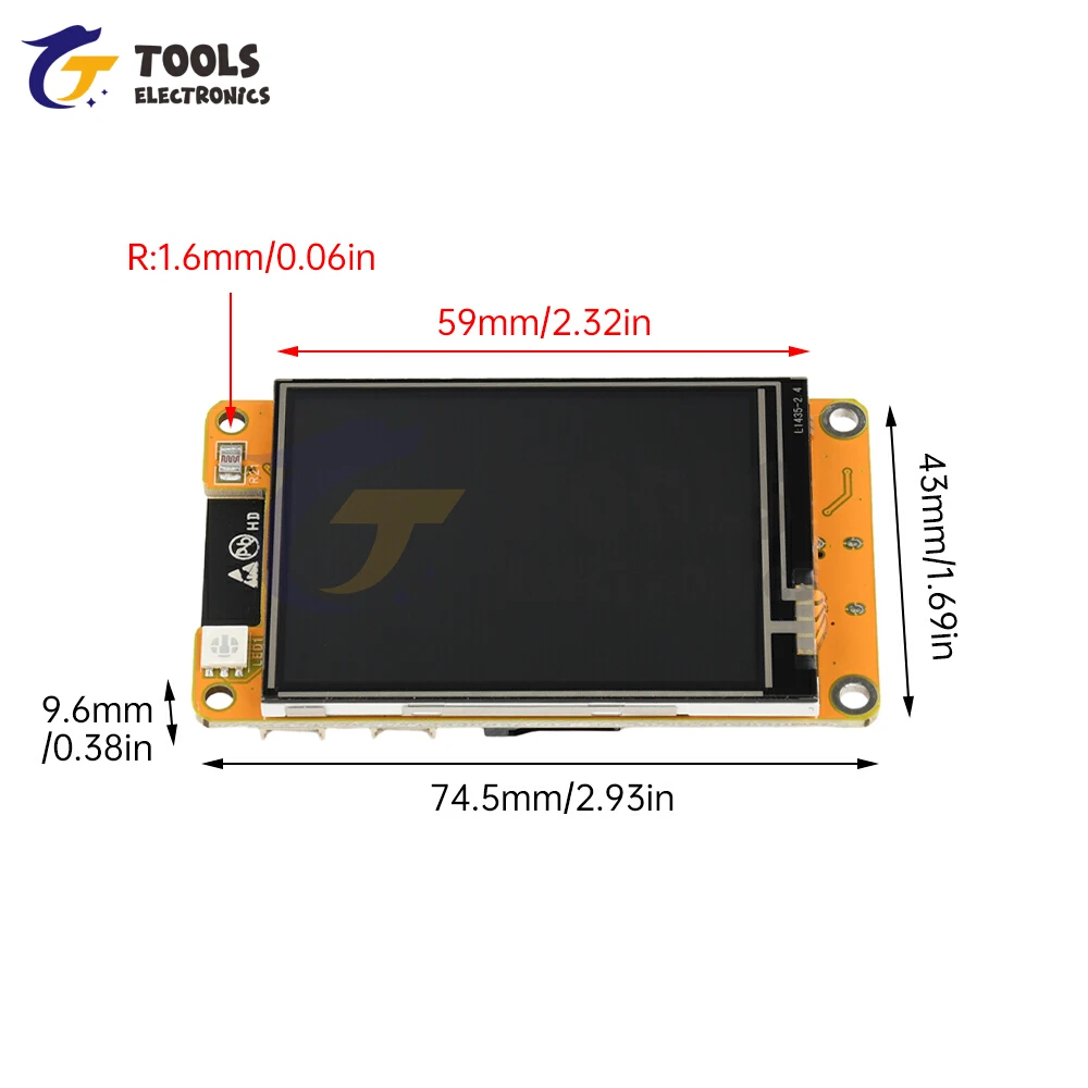 ESP32 2,4 Zoll 240 * 320 kapazitives Touch-Display Typ C WiFi BT Entwicklungsboard Smart Display