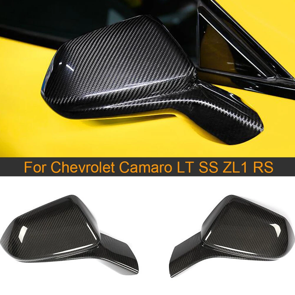 Dry Carbon Add On Mirror Covers Caps For Chevrolet Camaro LT SS ZL1 RS 2016-2019 Car Rearview Mirror Covers Caps Shell Case