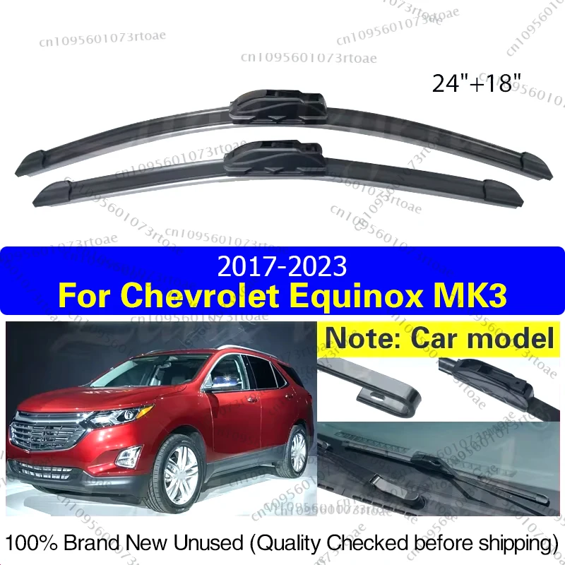 

For Chevrolet Equinox MK3 2017-2023 3rd Gen 3 Holden Front Wiper Blade Windscreen Windshield Clean Window Car Accessories 24"18"