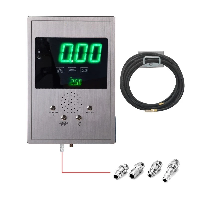 Wall-Mounted Tire Inflator LED Digital Display Auto Pressure Inflation Car Service Tool