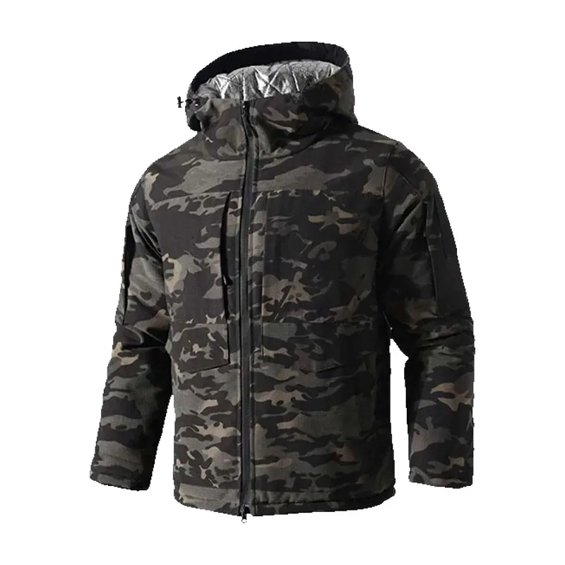 Chaqueta táctica camuflaje – Forro polar térmico caza invierno - imagen 2