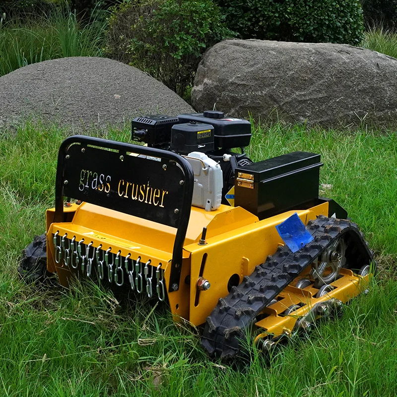 Customized Remote Control FlailMower RC Crawler All Terrain Slope Mowing Machine Tracked Radio Controlled Grass Cutter Robotic M