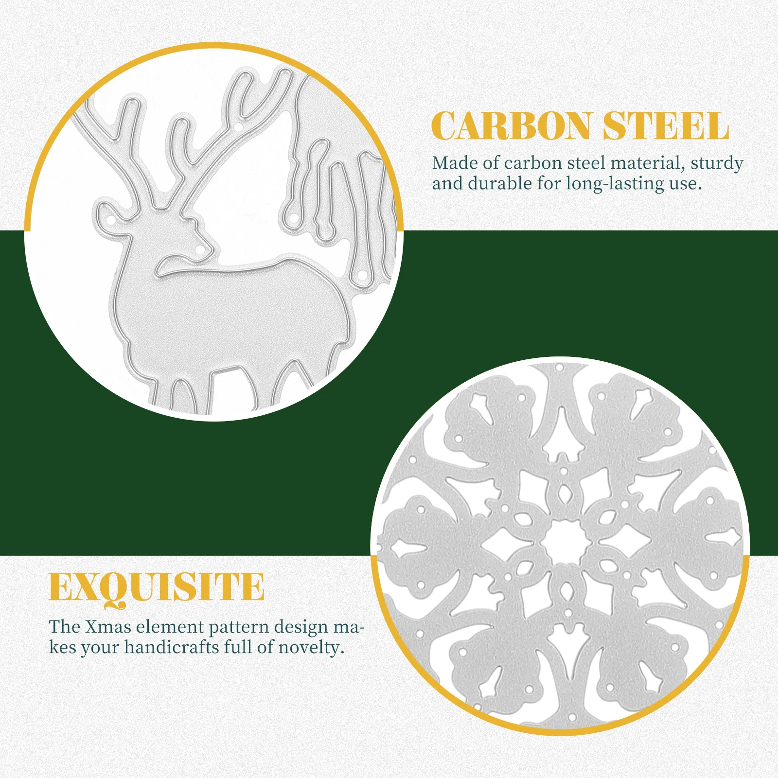 

9Pcs Metal Cutting Dies Christmas Pattern DIY Craft Stencil Set for Photo Frame Album Decor Carbon Steel Embossing Tool