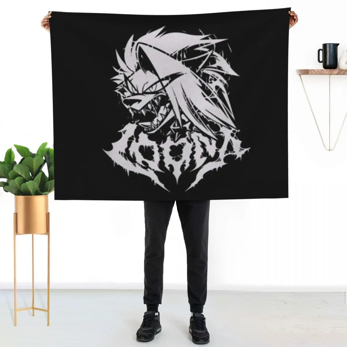 

Loona - Helluva Boss Throw Blanket Warm Plush Fuzzy Blanket for Living Room