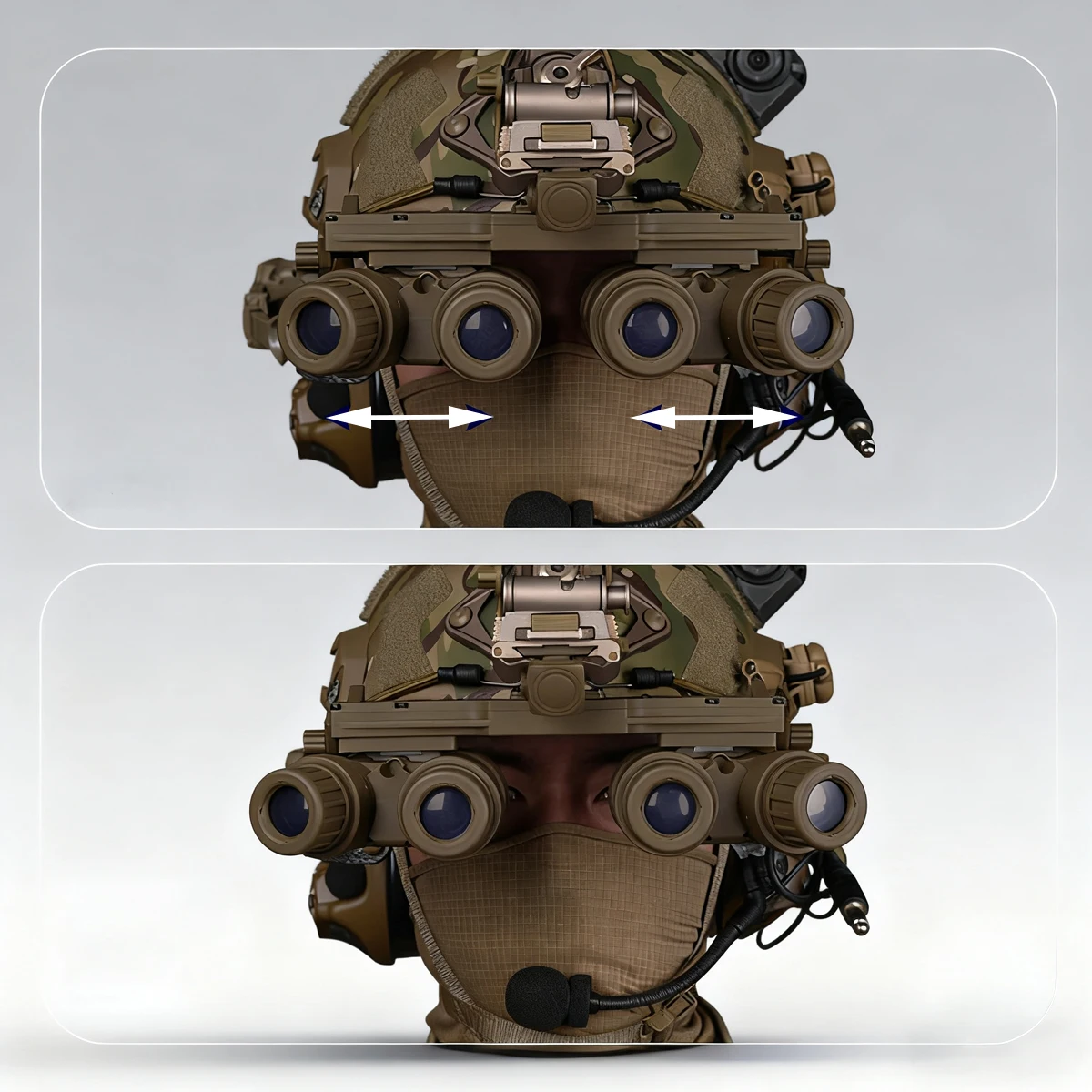 Taktische GPNVG 18 Nachtsichtbrille DUMMY Modell NVG-Halter Helmzubehör mit Nylon L4G24 FAST Helmhalterungsadapter – Detail 11