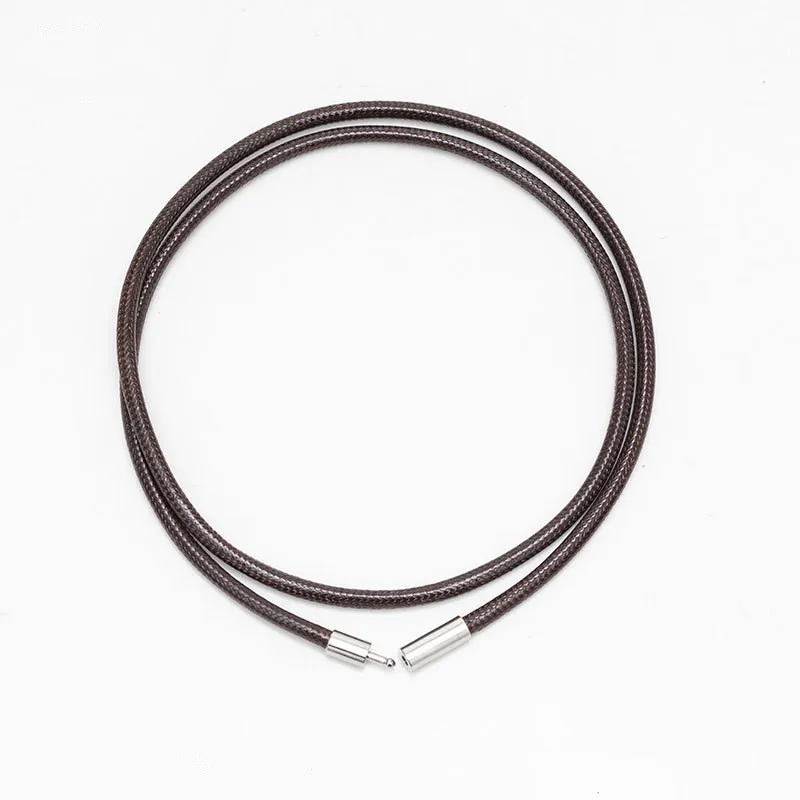 1,5/3mm 45/50/60cm schwarze Lederkordel-Halskette für Damen und Herren, Schmuck mit Verschluss, Wachskordel, Schnur für DIY-Anhänger