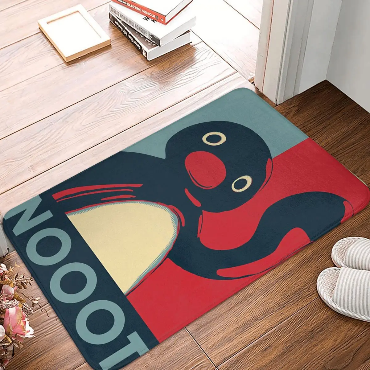 Pingu Pinga Clay Animation Non-slip Doormat Wave To You Bath Bedroom Mat Welcome Carpet Indoor Modern Decor